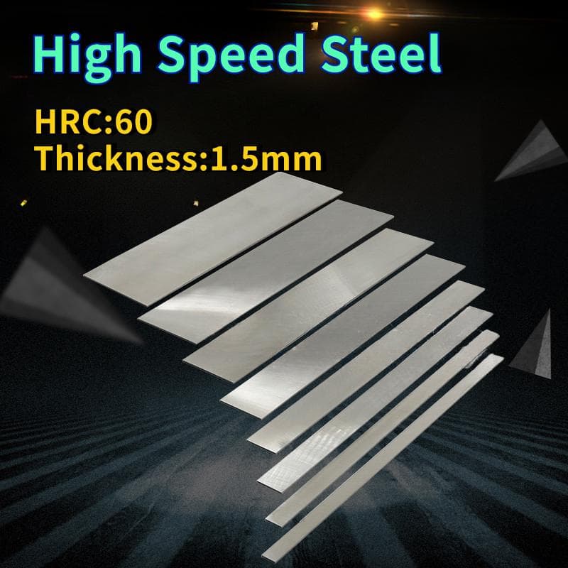 HRC60 Gyorsacél Vastagság 1,5mm 300mm HSS 4241 Acél Fafeldolgozó Szerszámok Faragópengék DIY Kés Nyersanyag
