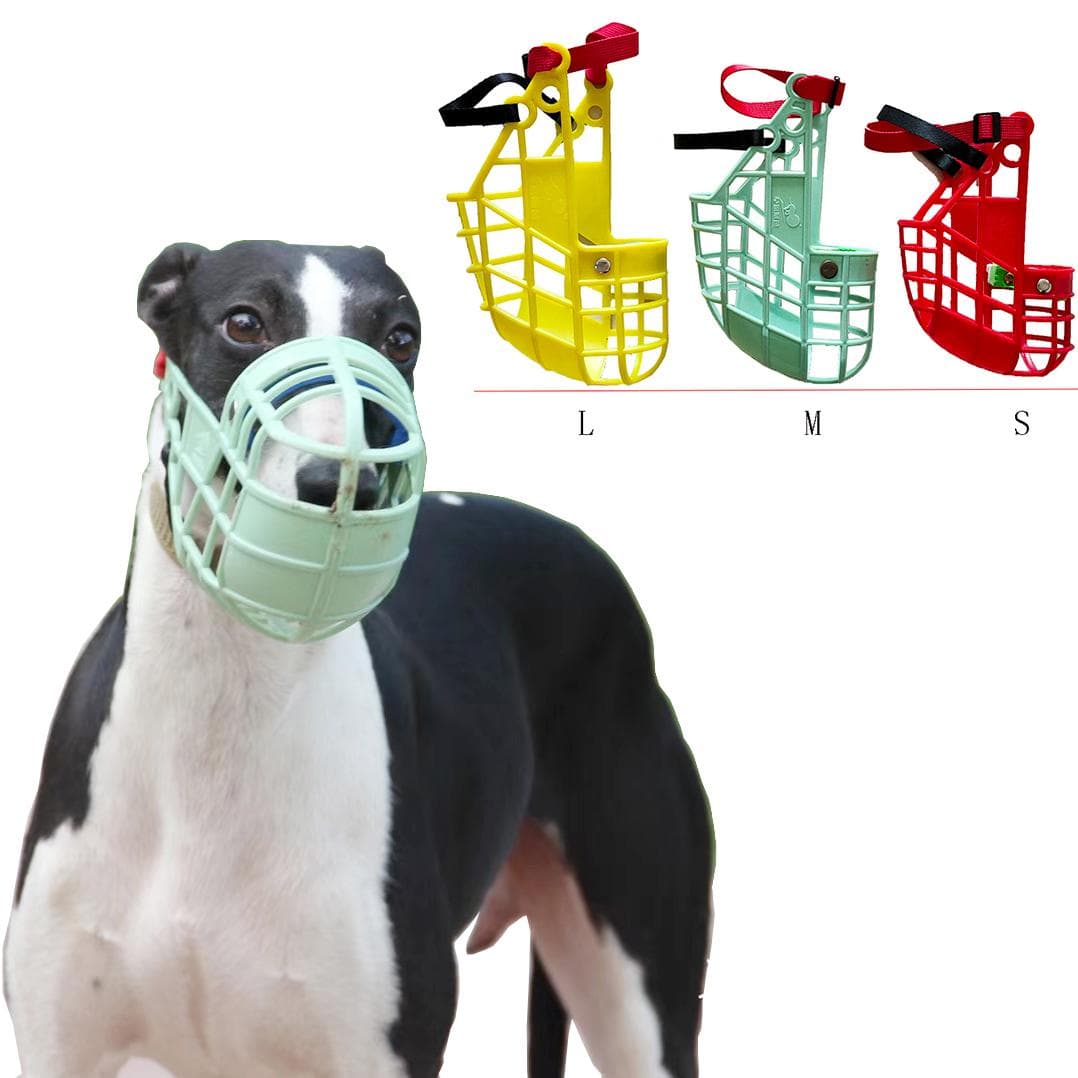 Állítható kutyapofa műanyag maszk ugatásgátló harapásgátló szájvédő kis/közepes/nagy agár Gree whippet számára sárga