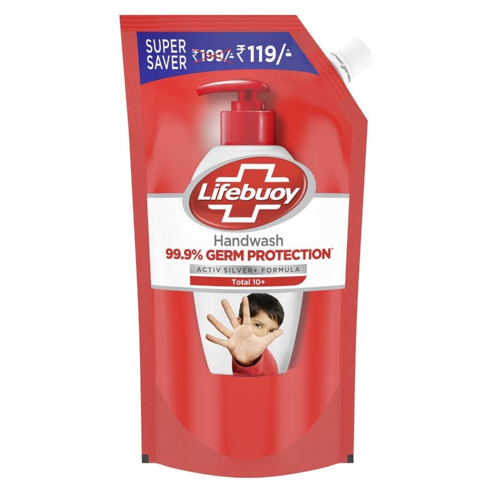 Lifebuoy Total 10 Folyékony Kézi Szappan Utántöltő 675 ml 1 db-os Csomag Gyengéd Kéztisztító Higiéniai Védelem Napi Használatra