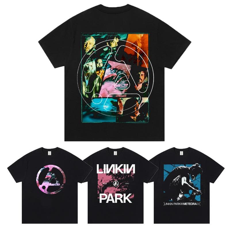 Linkin Park Új Album Turné Periféria Nu-Metal Rock Férfi Kiváló Minőségű Pamut Laza Kerek Nyakkivágás Rövid Ujjú Ruházat cm