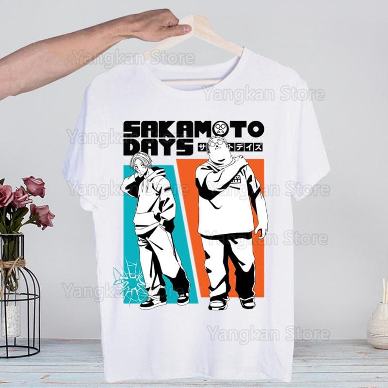 Sakamoto Days Póló Férfi Pólók Minőségi Nyári Felső Pólók Rövid Ujjú Pólók cm