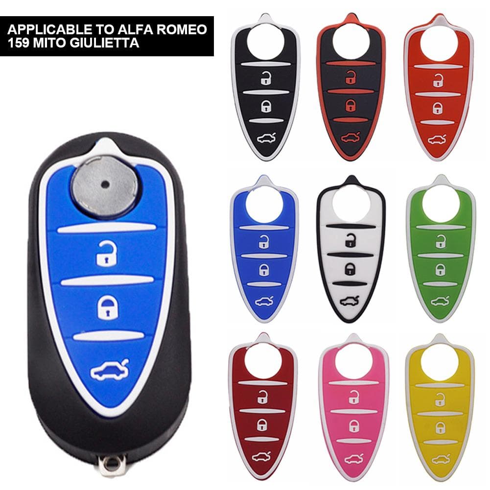 3 gombos autó távirányító kulcsház gombpár gumi Alfa Romeo 156/159 /mito/giulietta/gt/4c sötét vörös színű