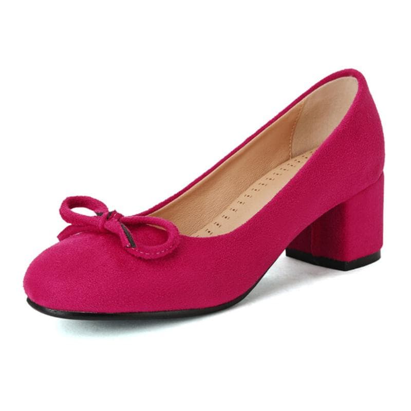 Mary Janes magassarkú tavaszi és őszi új kerek orrú velúr masnicsomó pumpák női cipők elegáns sarokkal cm