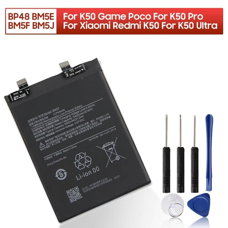 ÚJ Csereakkumulátor Xiaomi Poco F4 GT Redmi K50 Gaming Redmi K50 Pro Redmi K50 Ultra Xiaomi 12T 12T Pro BP48 BM5F BM5E BM5J Telefon Akkumulátor