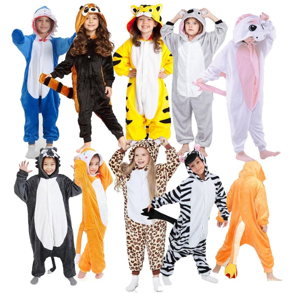 Kigurumi Sharks Wolf Onesie Gyerekek Egyszarvú tigrisek Koalák Pizsamák Gyerekeknek Állat Rajzfilm Alvók Jelmezek Cosplay Lányok Licorne