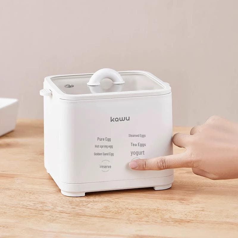 Automatikus japán stílusú tojásfőző időzítővel forró forrási és kandírozott tojásokhoz fehér