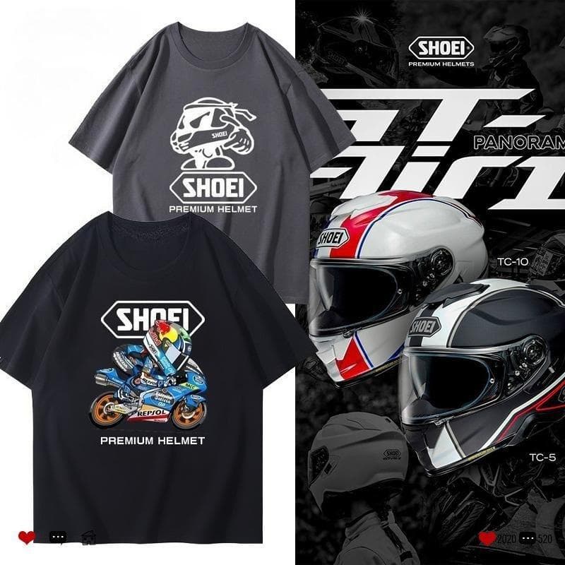 Shoei Sisak Periféria Mozdony Rövid ujjú Férfi és Női Terepmotor Nyári Légáteresztő Rövid ujjú Póló cm