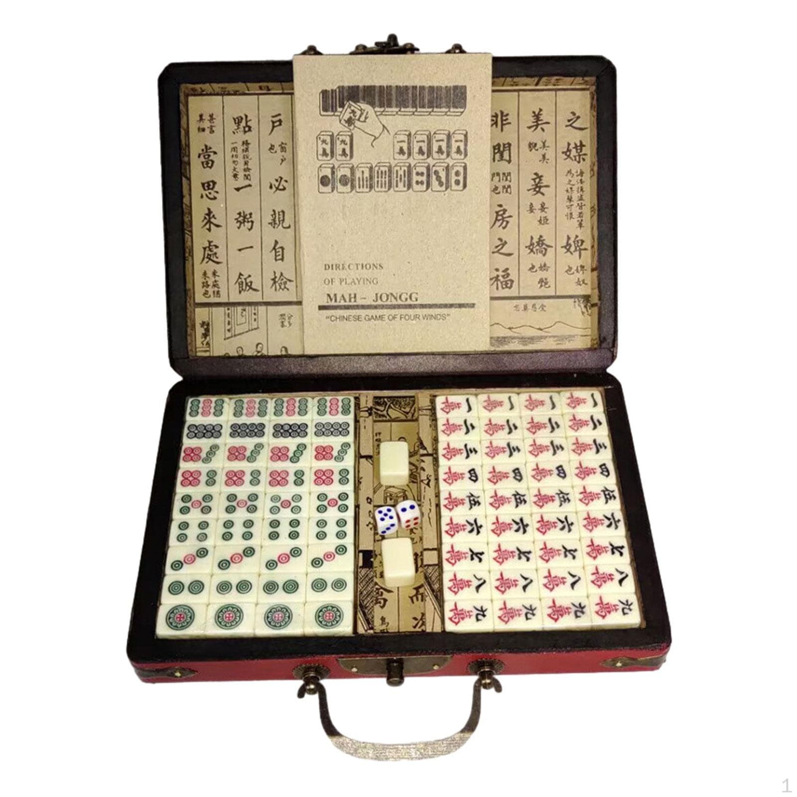Kínai mahjong klasszikus szabadidős játék ünnepi ajándékok, asztali játékok hordtáskával otthonra,