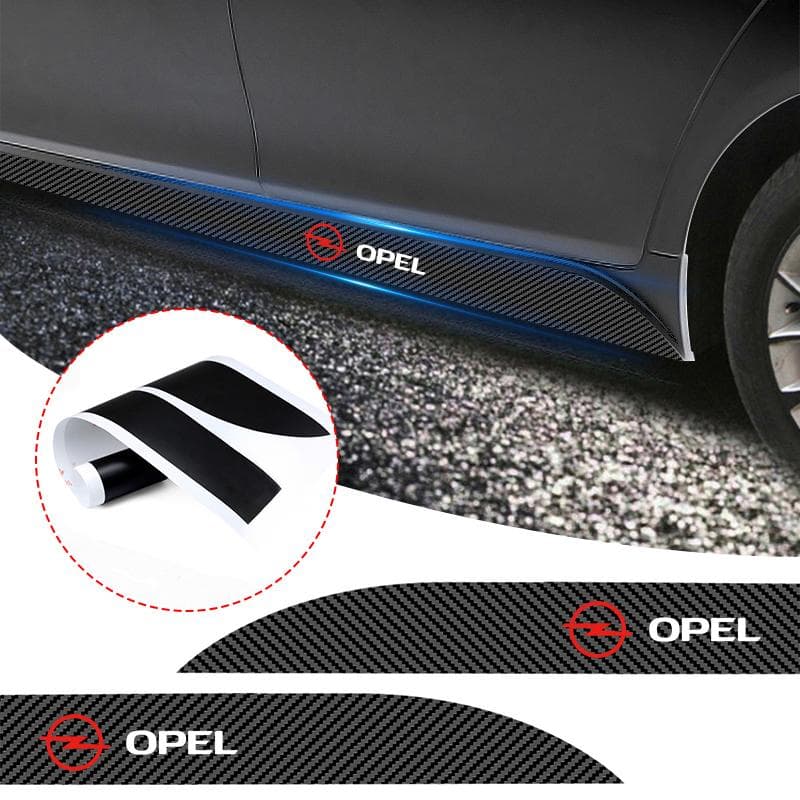 2db Karbon Autó Ajtó Küszöb Oldalszoknya Csík Matrica Karcálló Utólagos felszerelés matrica Opel Astra j Insignia Astra g Corsa Zafira b