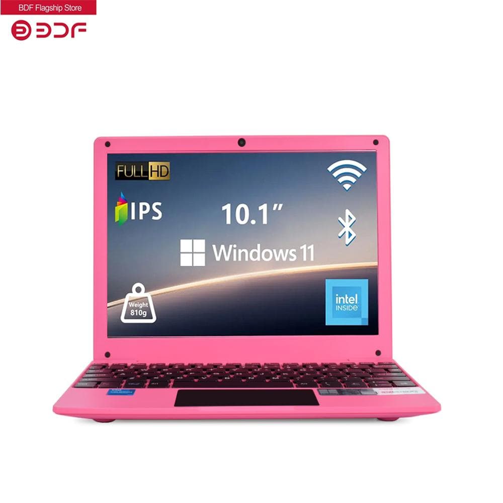 Mini 10,1 hüvelykes Oktatási Laptop Számítógép Windows11 Netbook Intel 8GB RAM 128GB SSD Laptop Számítógép Tanuláshoz fekete