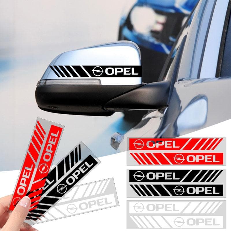 2 db Autócsík Matrica Visszapillantó Tükör Fényvisszaverő Vinil Matricák Dekoráció Opel Adam Ampera Corsa Insignia Karl Rocks-e Astra Új