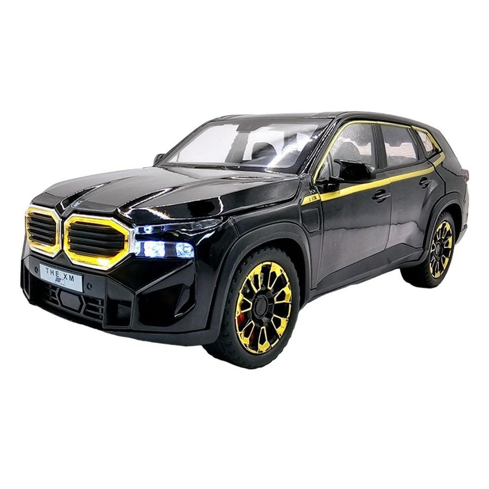 BMW XM SUV 1:24-es méretarányú fém modellautó, Fekete