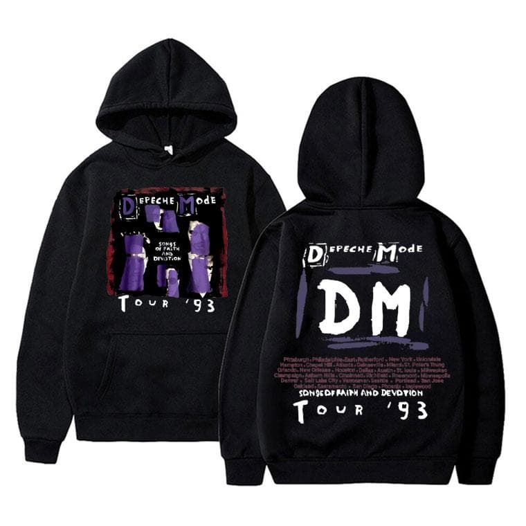 Limitált brit banda Depeche Cool Mode Memento Mori Tour 2023, kétoldalas mintás kapucnis uniszex túlméretezett rock vintage pulóver cm