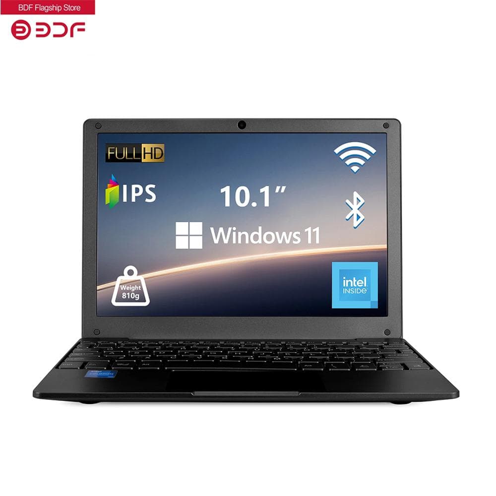 10,1 hüvelykes számítógép laptopok Quad Celeron N4020 8GB+128GB Netbook Windows11 Webkamera Office rózsaszín
