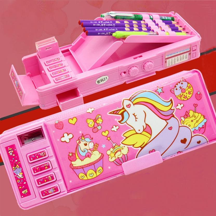 Ceruzatartó Jelszó tolltartó Unicorn Kawaii tolltartók Multifunkcionális ceruzadoboz Koreai iskolai írószerek