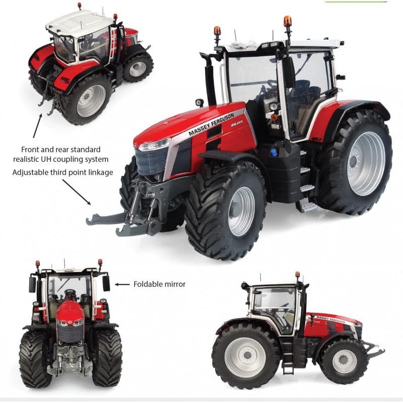 1:32 ötvözött mezőgazdasági traktor statikus modellgyűjtemény piros