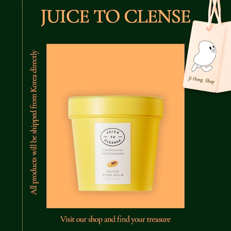 JUICE TO CLENSE water wash balm 100g Cream Foam Cleanser Waste Makeup Remover