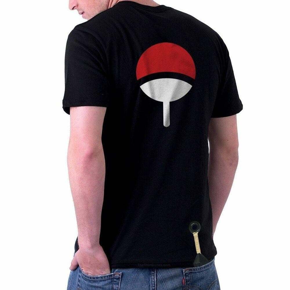 Uchiha Clan póló Naruto Cosplay Sasuke Itachi Madara Symbol Crest Anime póló cm