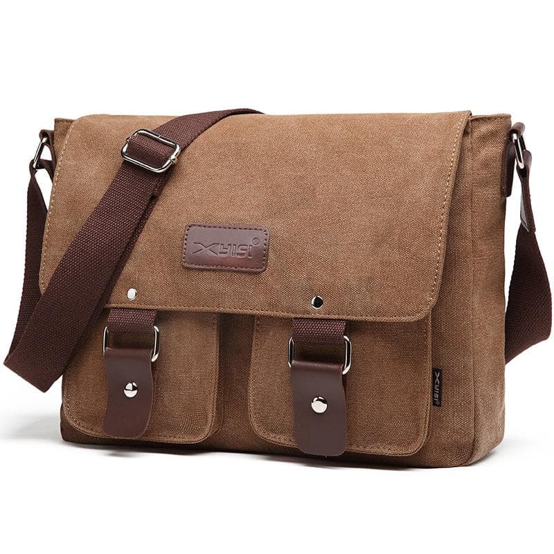 Vászon táska Férfi válltáska Crossbody táskák Alkalmi diák iskolatáska Messenger táska hadsereg zöld színe