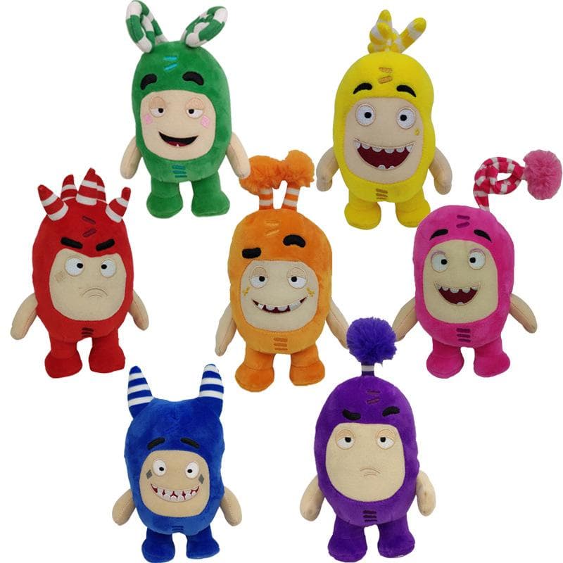Oddbods plüssjáték Vicces plüssjátékok Rajzfilm Anime baba ünnepi ajándék lila