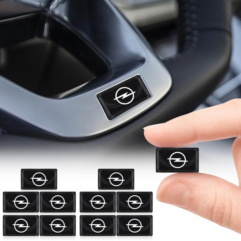 2/5/10 db Szénszálas Kormánykerék Autó Logó Embléma 3D Matricák Opel insignia Astra H G J Antara vectra Vivaro corsa c d zafira b Autó