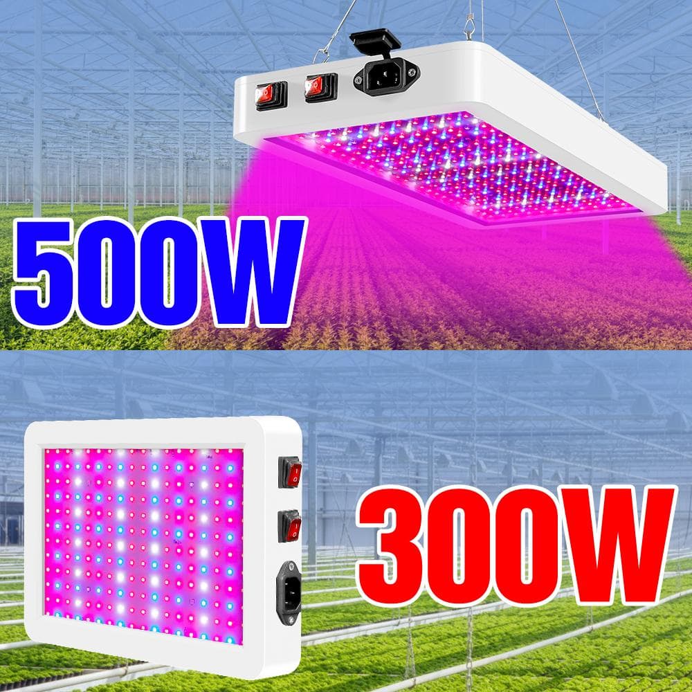 500W 300W LED Grow Light Teljes spektrumú növények Lámpa üvegház sátor termesztődoboz beltéri virágmagok zöldség hidroponika termesztés