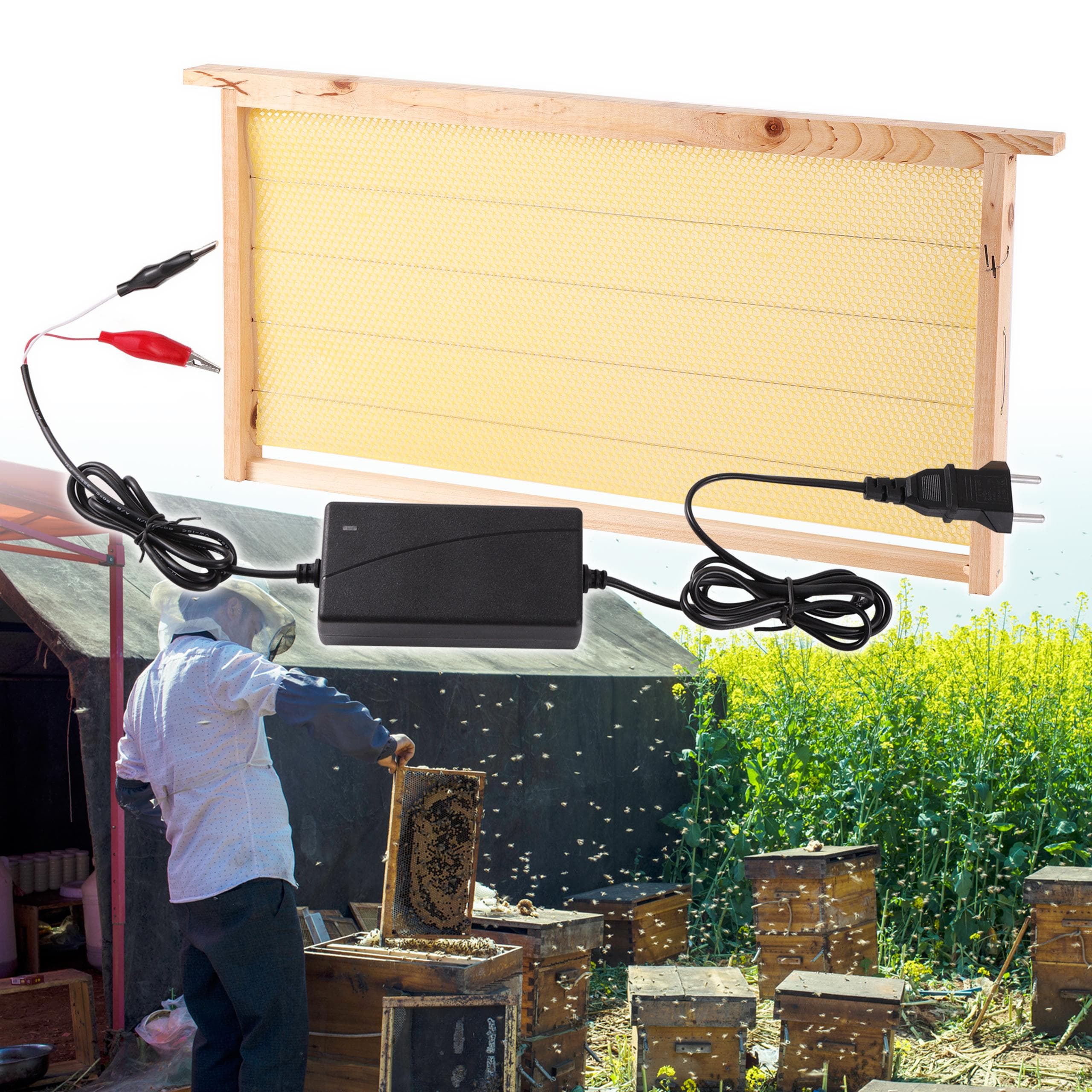 Méhészet Elektromos beágyazó fűtőberendezés Méhkaptár szerelő felszerelés Méhész méh méhészeti eszközök(AC 100-240V-5A)