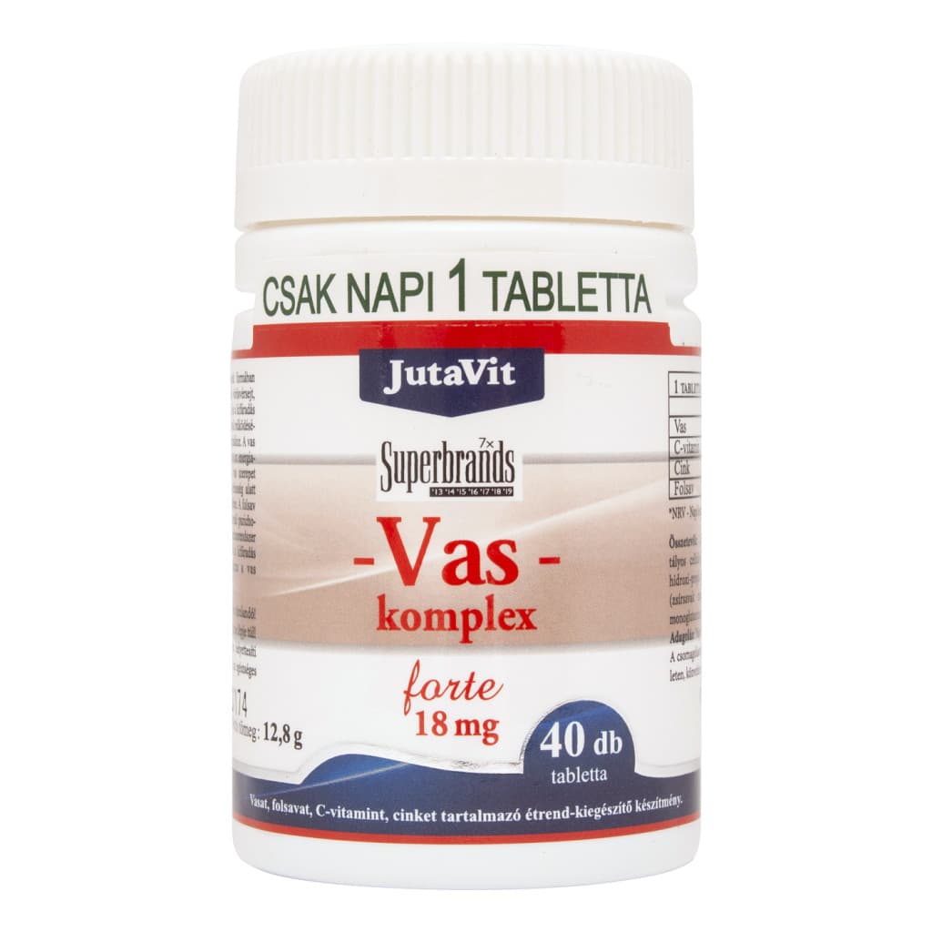 JutaVit Szerves Vas komplex forte 18 mg filmtabletta 40 db