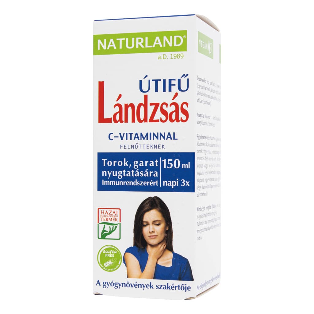 Naturland lándzsás útifű + C-vitamin szirup felnőtteknek 150 ml
