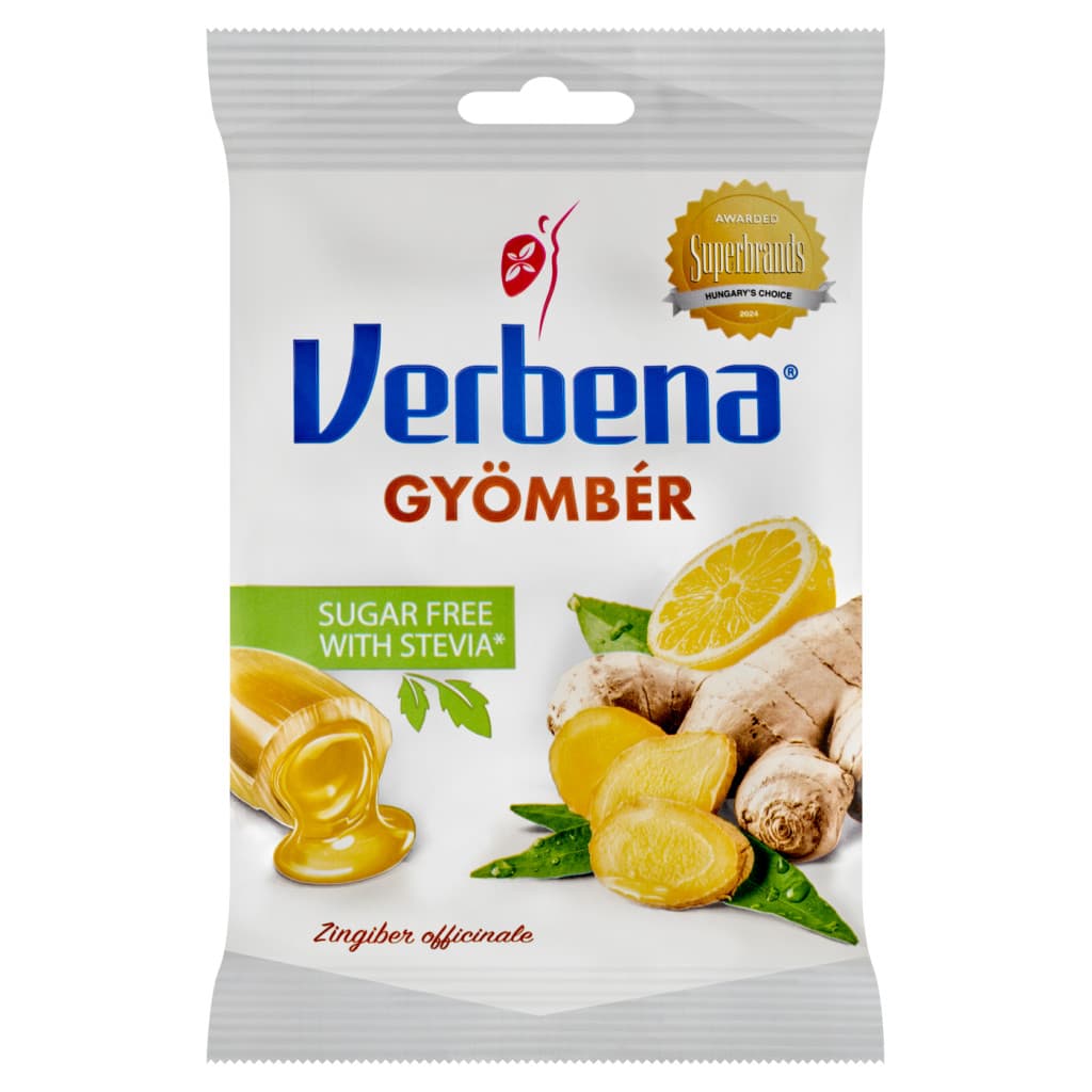 Verbena gyógynövényes cukormentes cukorka - gyömbér 60 g