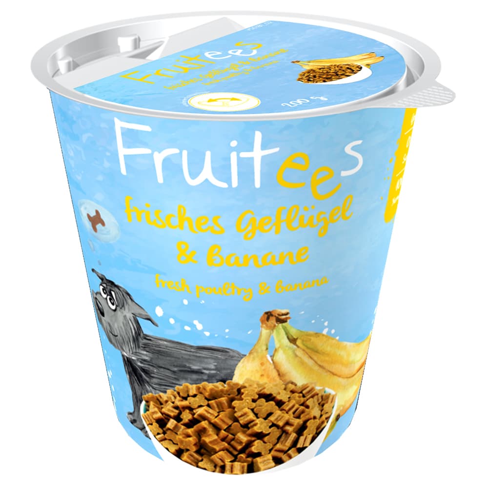 6x200 g Bosch Fruitees félnedves kutyasnack -Szárnyas & banán