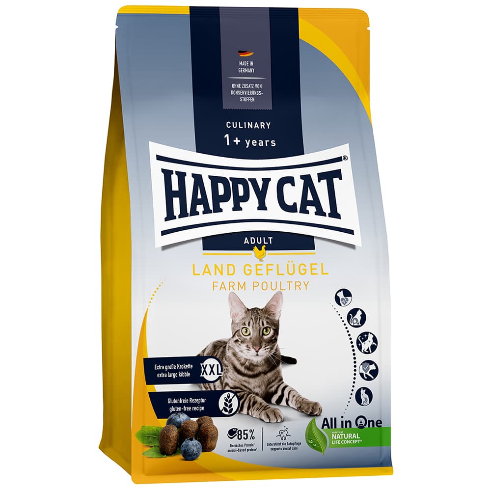 2x10kg Happy Cat Culinary Adult Land szárnyas száraz macskatáp
