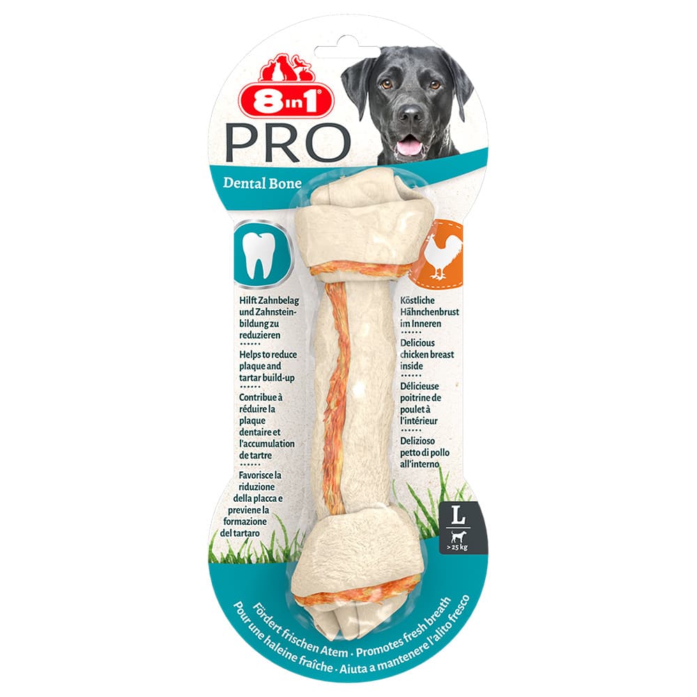 1db (100g) 8in1 Delights Pro Dental csirke rágócsont kutyasnack, L méret