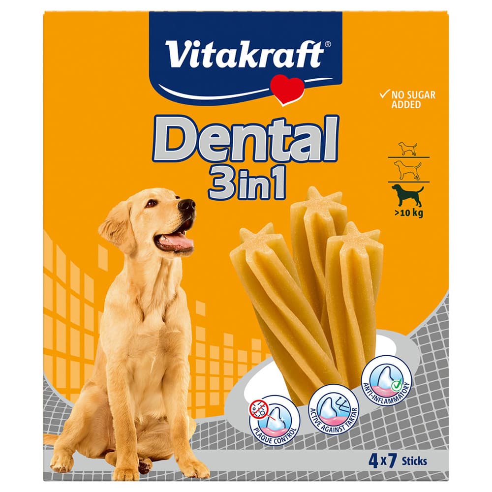 12x180g Vitakraft Dental 3in1 medium kutyasnack