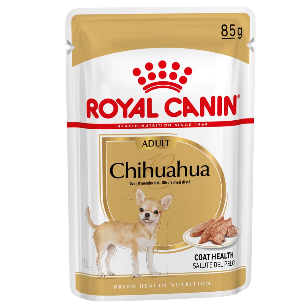 Kiegészítés a száraztáphoz: 24x85g Royal Canin Breed Chihuahua nedves kutyatáp