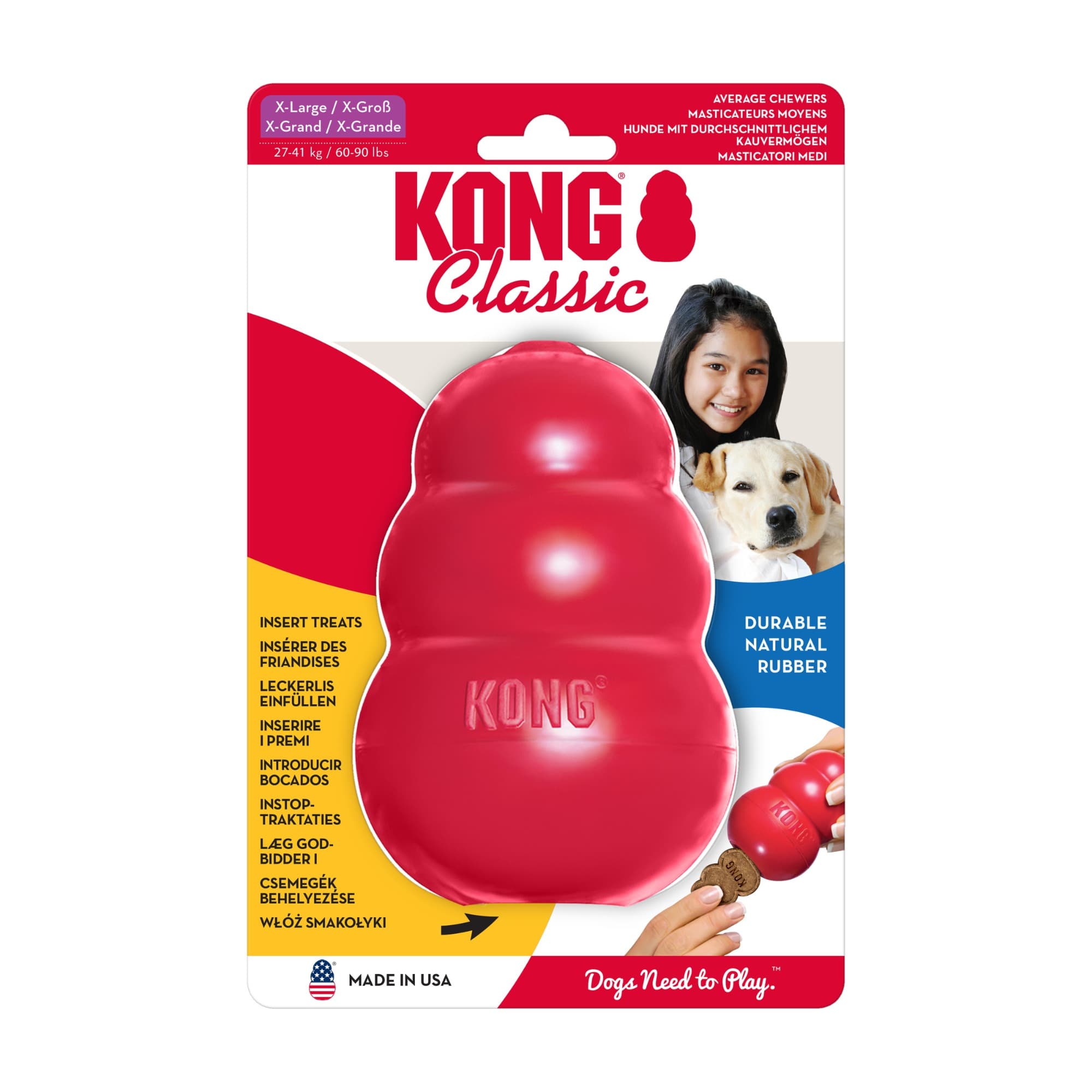 1db KONG Classic kutyajáték, XL méret kb. 13 cm