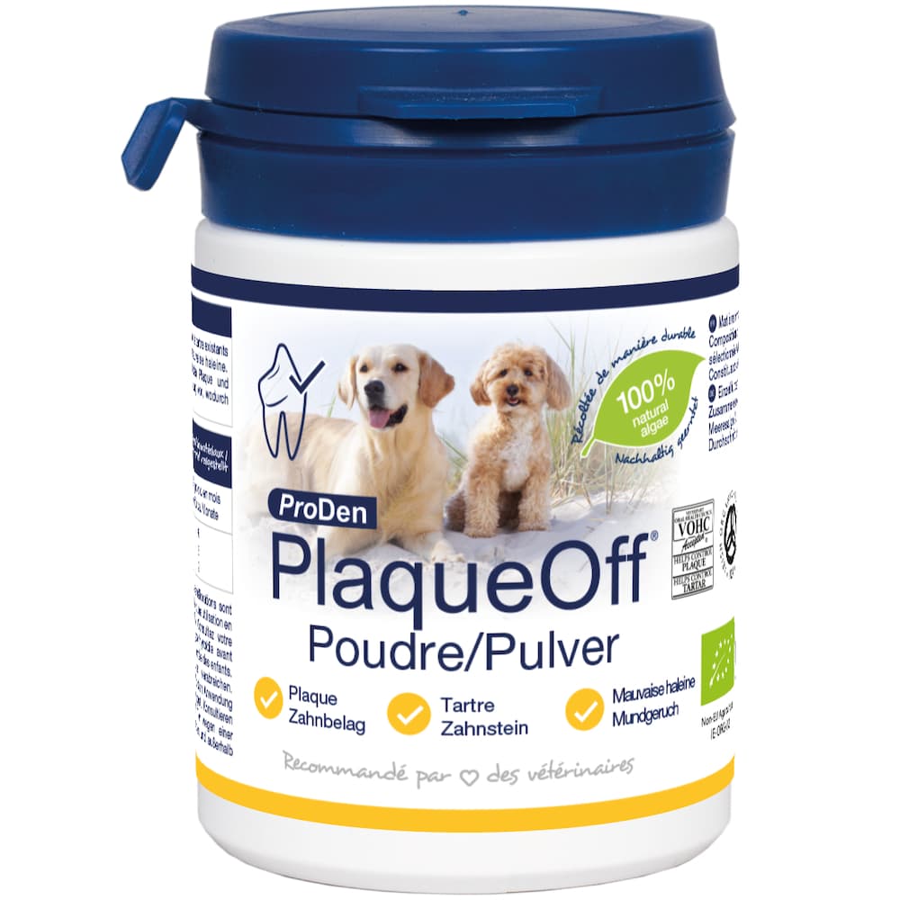 2x60g ProDen PlaqueOff Dental Care étrend-kiegészítő por kutyáknak