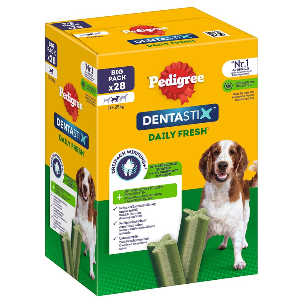 112db Pedigree Dentastix Fresh mindennapi frissesség közepes testű kutyáknak, snack
