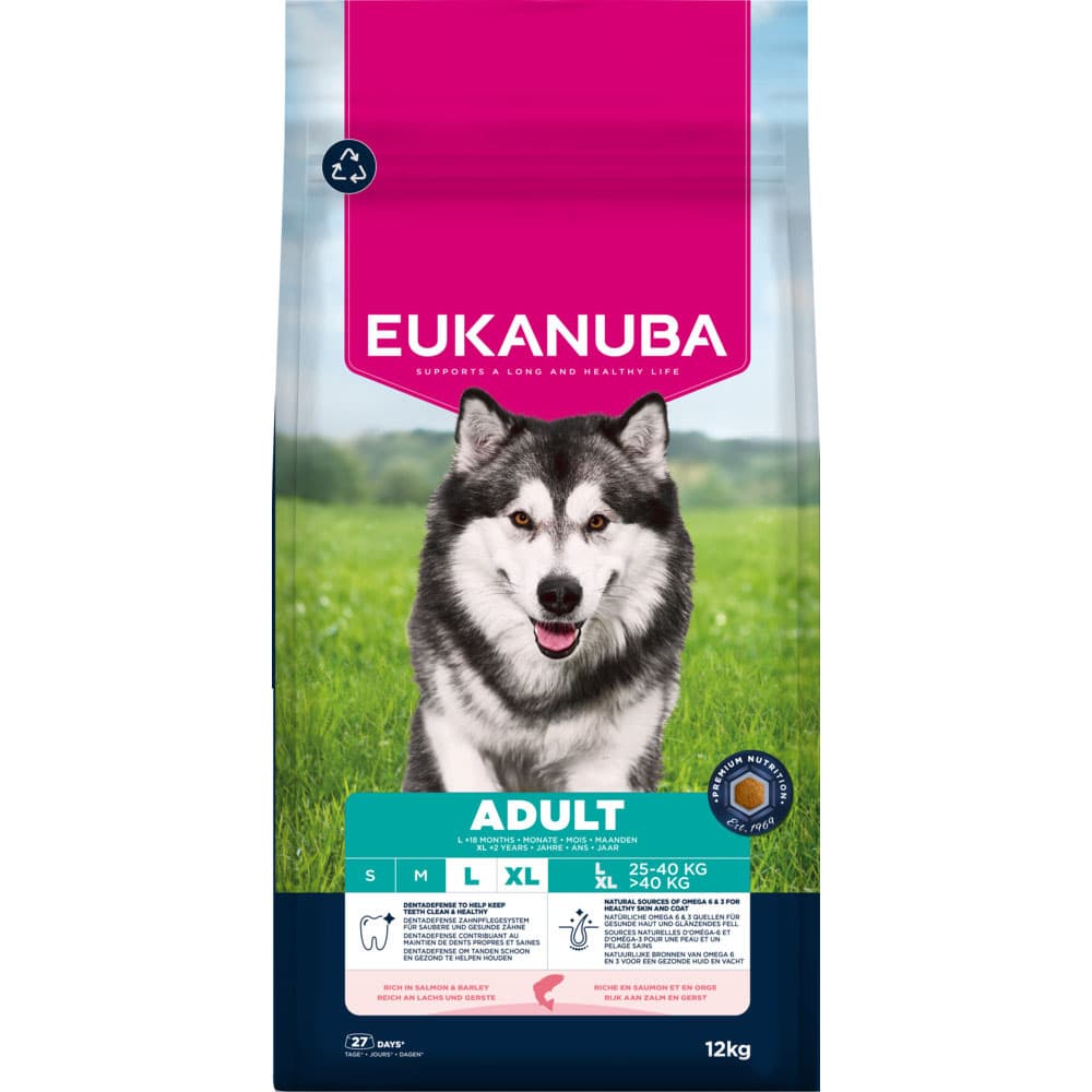 12kg Eukanuba Premium Nutrition Adult Large & Giant Breed lazac száraz kutyatáp