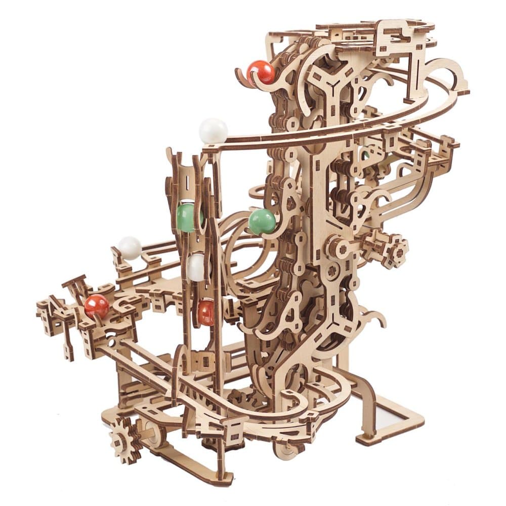 Ugears 3D fa mechanikus modell - Golyópálya láncos