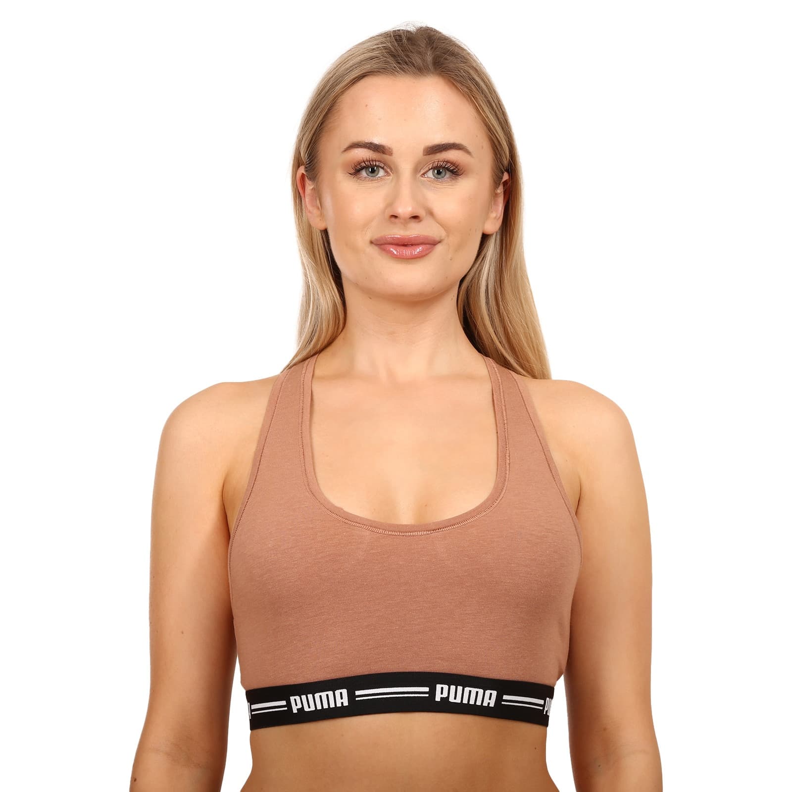 Női sportmelltartó Puma barna (604022001 013) S