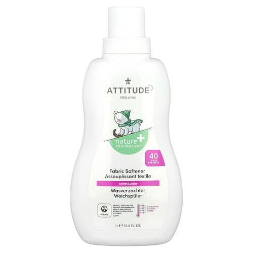 ATTITUDE, Little Ones, Fabric Softener, Sweet Lullaby, 40 Loads, 33.8 fl oz (1 l)