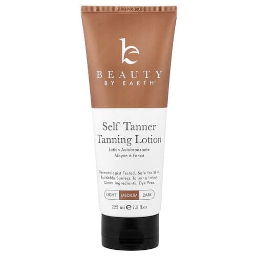 Beauty By Earth, Self Tanner Tanning Lotion, Medium, 7.5 fl oz (222 ml)