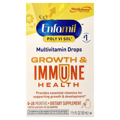 Enfamil, Poly Vi Sol®, Multivitamin Drops, 6-24 Months, 1 2/3 fl oz (50 ml)