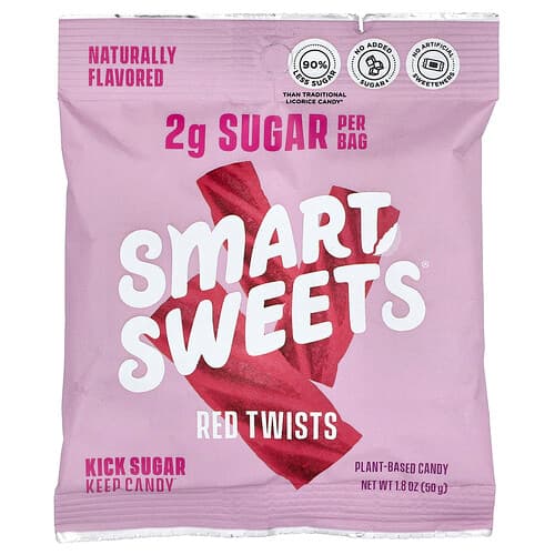 SmartSweets, Red Twists, Berry Punch, 1.8 oz (50 g)
