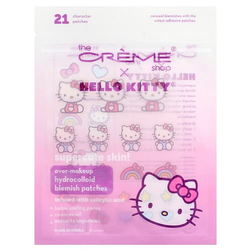 The Creme Shop, Hello Kitty®, Over-Makeup Hydrocolloid Blemish Patches, 21 Character Patches