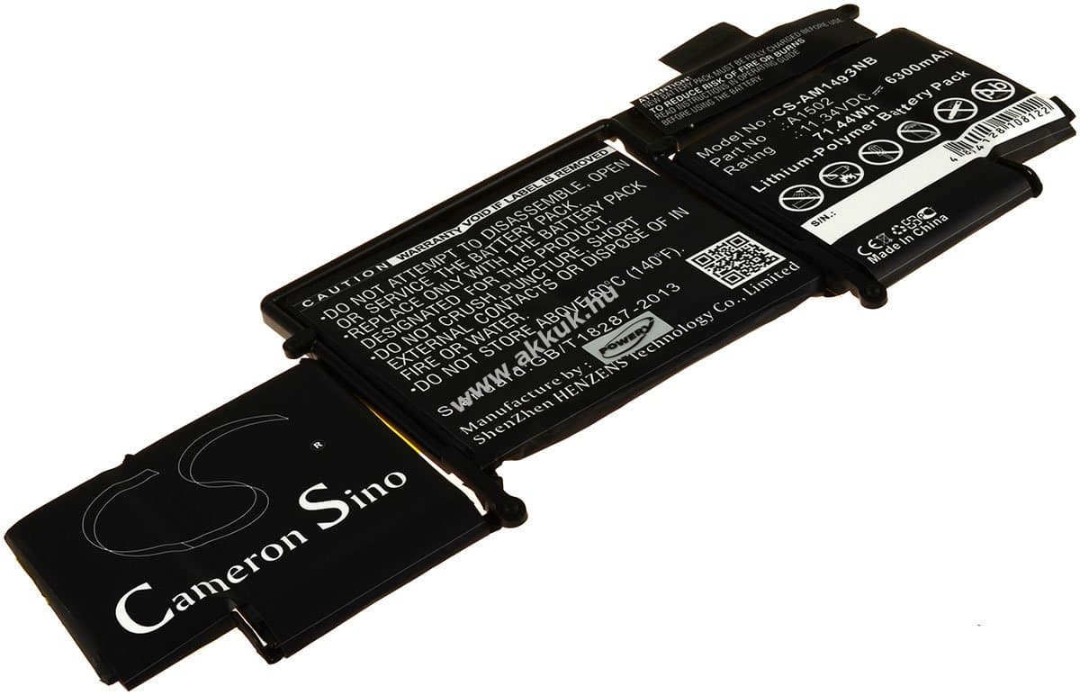 Helyettesítő laptop akku Apple MacBook Pro Core i5 2.4 13coll (2013)