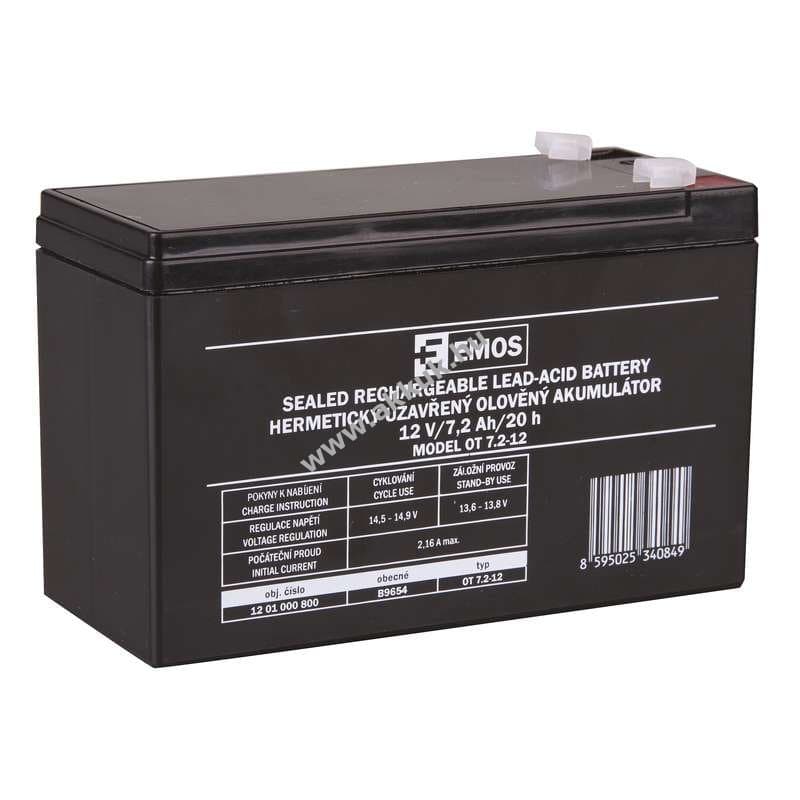 Helyettesítő akku permetező géphez 12V 7,2Ah EMOS helyettesíti 12V 7Ah (csatlakozó F1)