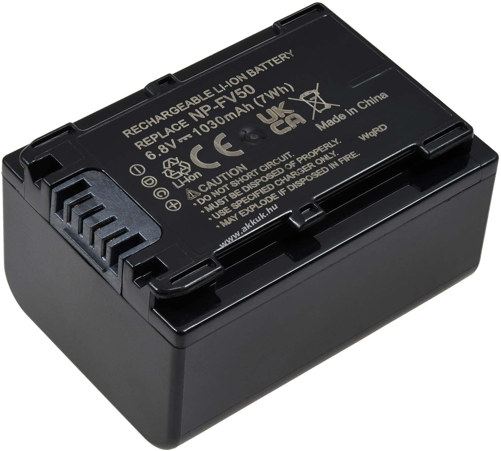 Helyettesítő akku Sony HDR-CX130E 6,8V 6,7Wh
