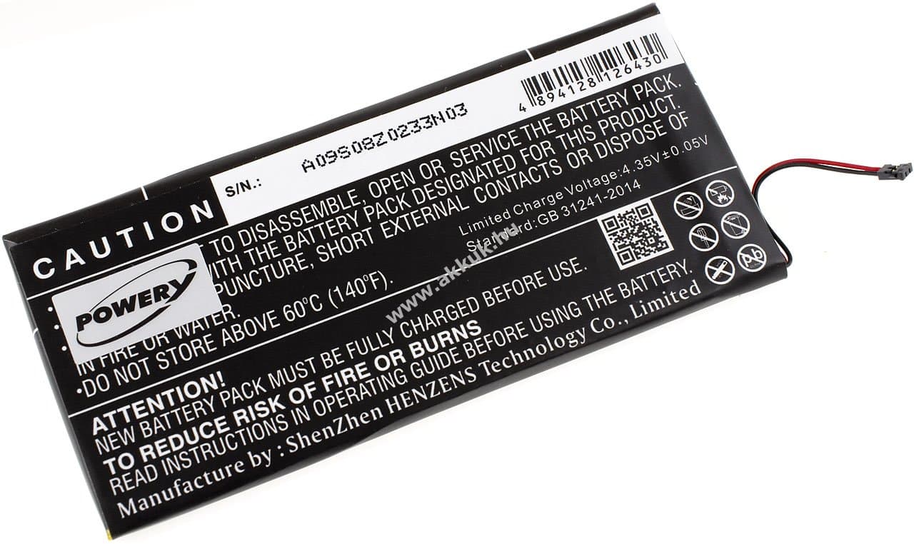 Helyettesítő okostelefon akku Motorola típus SNN5984A 2800mAh Li-Polymer